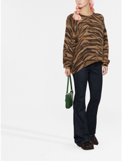 tiger-pattern cashmere jumper