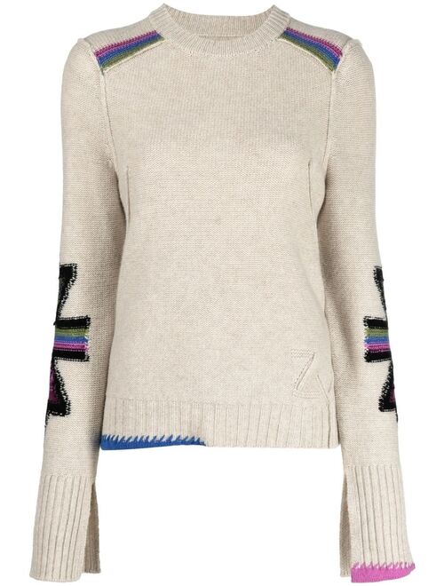 Zadig&Voltaire Halton intarsia-knit cashmere jumper