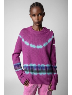 tie dye-pattern cashmere jumper
