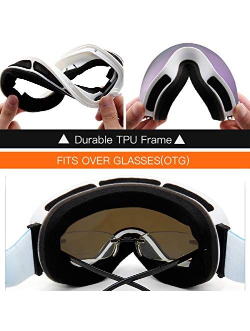 JULI Eyewear Juli Ski Goggles,Winter Snow Sports Snowboard Goggles with Anti-Fog Lens BNC