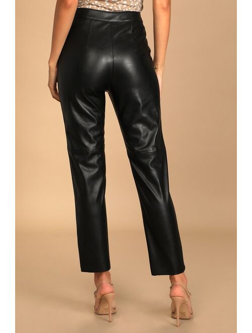 Lulus Open Minded Black Vegan Leather Pants