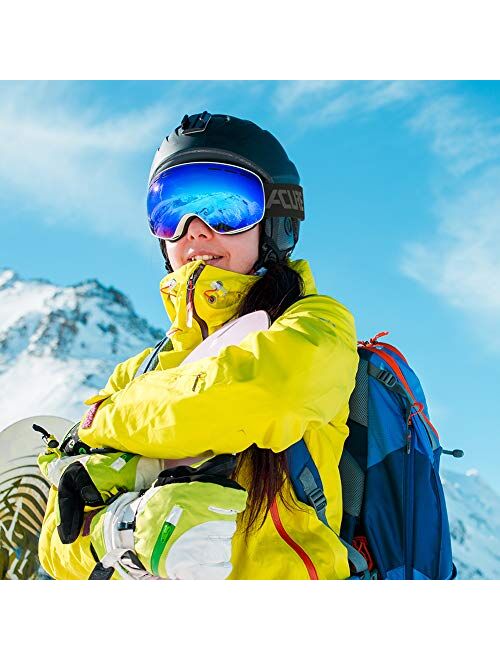 ACURE Ski Goggles, Snow Snowboard Goggles Anti Fog UV400 Protection for Men Women Kids