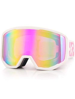 EXP VISION Ski Goggles Snowboard for Men Women, OTG Anti Fog UV Protection Snow Goggles