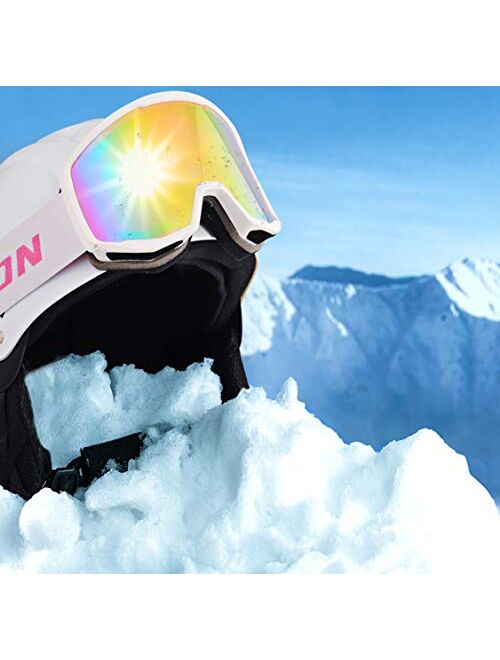 EXP VISION Ski Goggles Snowboard for Men Women, OTG Anti Fog UV Protection Snow Goggles