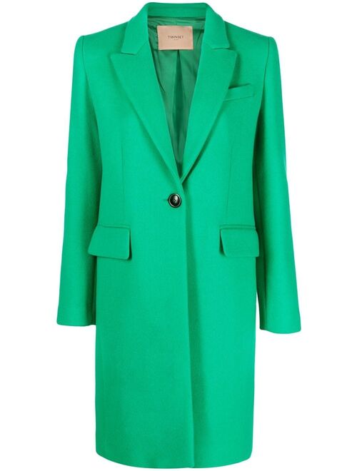 TWINSET notched lapels single-breasted coat