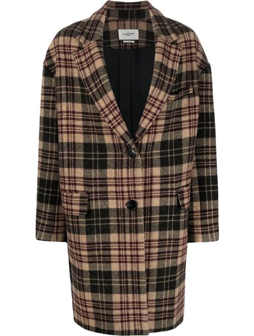 Isabel Marant Etoile check-pattern single-breasted coat