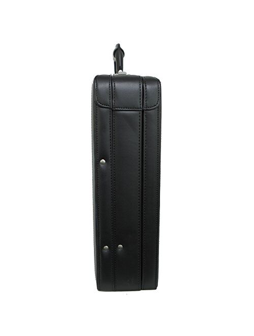 Alpine Swiss Mens Expandable Leather Attache Briefcase Dual Combination Locks
