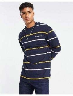 Originals long sleeve stripe T-shirt in navy
