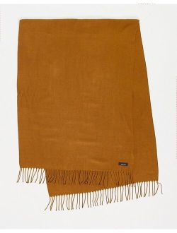 woven scarf in camel