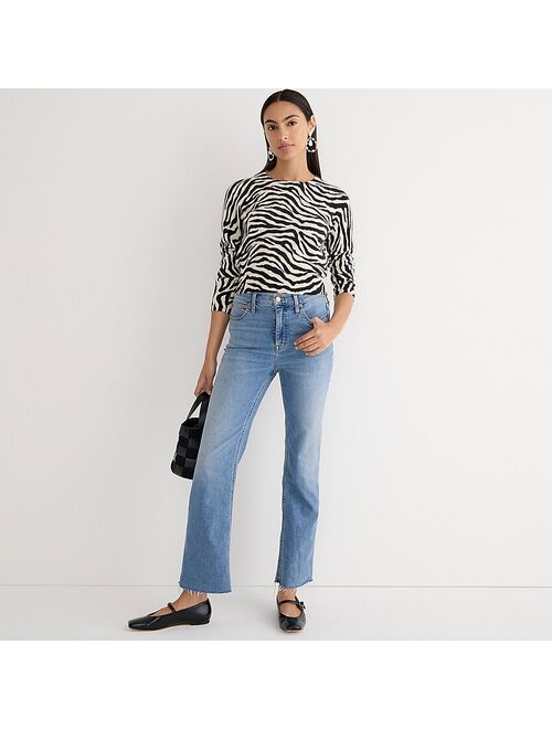 J.Crew High-rise slim demi-boot jean in Pin Cherry wash