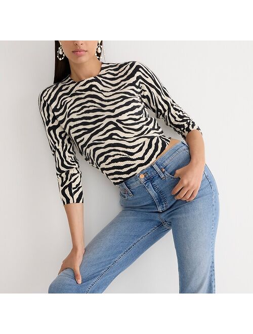 J.Crew High-rise slim demi-boot jean in Pin Cherry wash