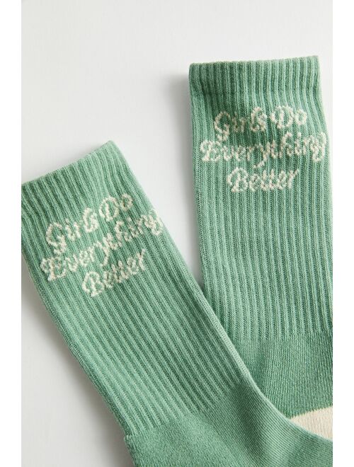 Urban Outfitters Girls Do Everything Better Crew Sock