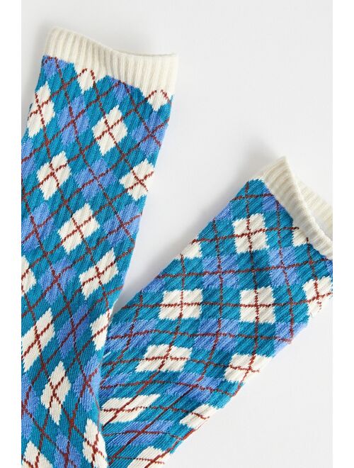 Urban Outfitters Twisted Argyle Crew Sock