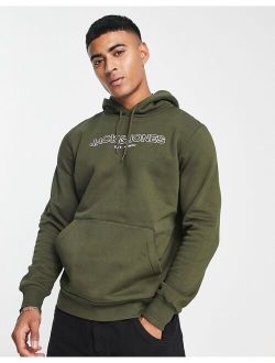 logo hoodie in forest green