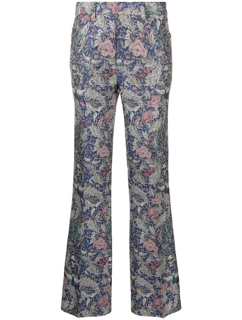 Zadig&Voltaire floral-print flared trousers