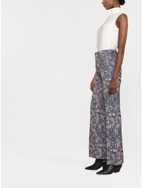 Zadig&Voltaire floral-print flared trousers