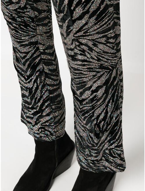 Zadig&Voltaire tiger-print flared trousers
