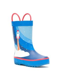 Rocket Ship Baby / Toddler Boys' Waterproof Rain Boots
