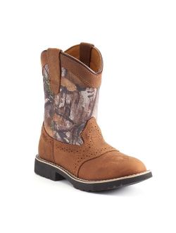 Itasca Real Tree Camo Boys' Leather Western Boots