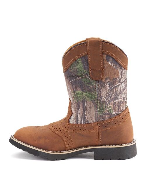 Itasca Real Tree Camo Boys' Leather Western Boots