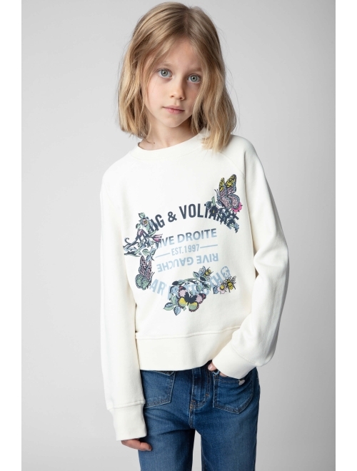 Zadig&Voltaire Zadig & Voltaire Kids floral-print crew-neck sweatshirt