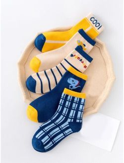 Xvqing Underwear & Sleepwear 5pairs Plaid Pattern Crew Socks
