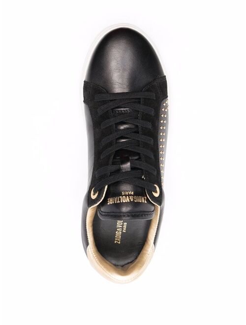 Zadig&Voltaire stud-embellished low-top sneakers