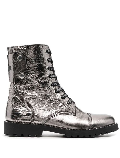Zadig&Voltaire Joe metallic ankle boots