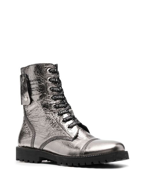 Zadig&Voltaire Joe metallic ankle boots