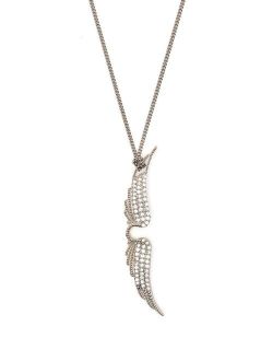 long wing pendant necklace