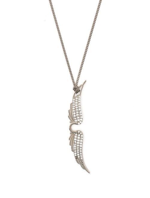 Zadig&Voltaire long wing pendant necklace