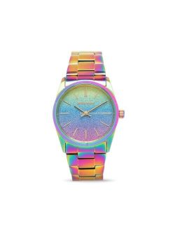 Fusion multicolour glitter-detail watch