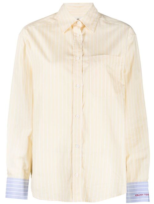 Zadig&Voltaire contrasting cuffs striped shirt
