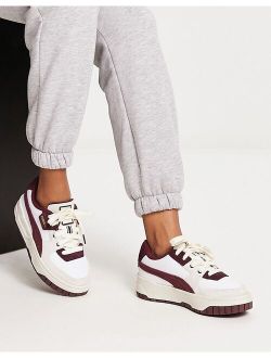 Cali Dream Ivy League sneakers in white and burgundy