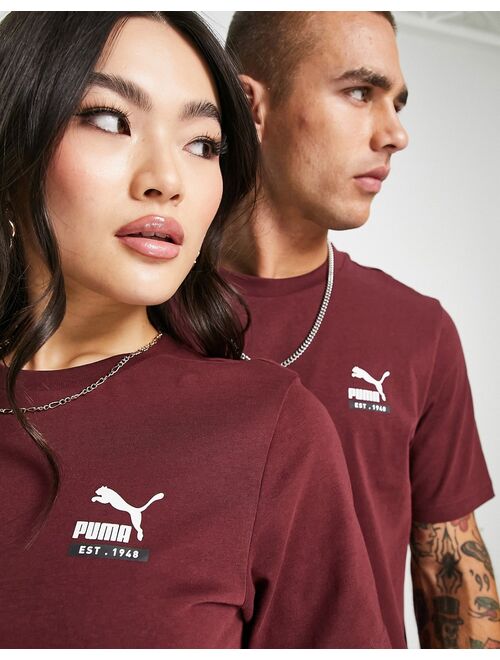 Puma city graphic t-shirt in purple