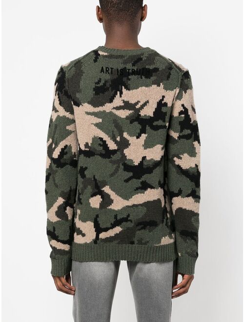 Zadig&Voltaire camouflage intarsia-knit jumper