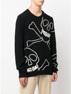 skull-print cashmere sweater