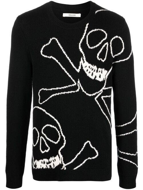Zadig&Voltaire skull-print cashmere sweater
