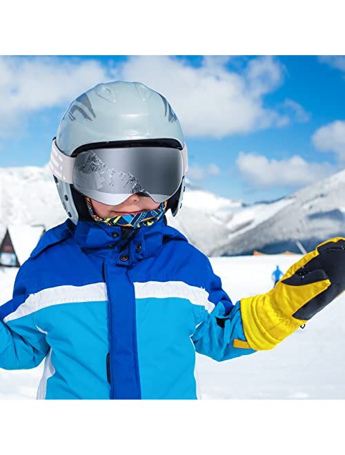 EasYoung Kids Ski Goggles, Kids Snowboard Goggles for Boys Girls Age 3-14, Kids Snowboarding Goggles