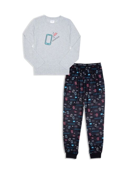 Calvin Klein Big Boys 2 Piece Pajama Set
