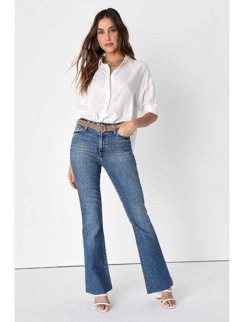 Just Black Kaelie Medium Wash High-Rise Vintage Flare-Leg Jeans