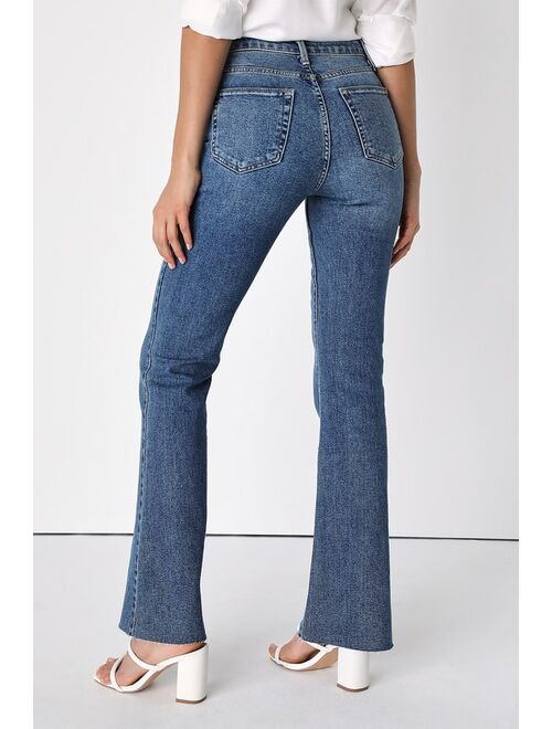 Just Black Kaelie Medium Wash High-Rise Vintage Flare-Leg Jeans