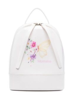floral logo-print backpack