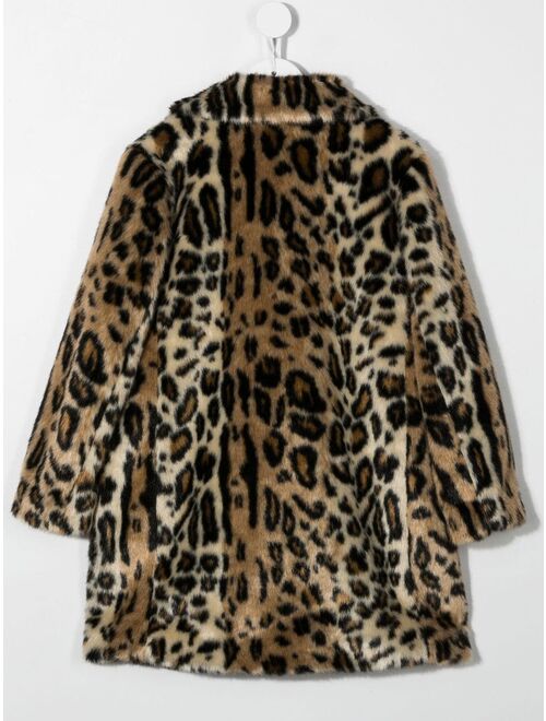Dsquared2 Kids Leopard-print faux-fur coat