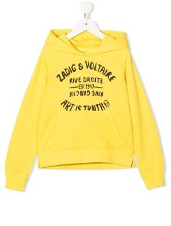 Zadig & Voltaire Kids logo-print hoodie