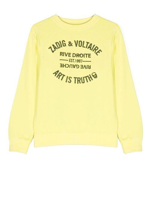 Zadig&Voltaire Zadig & Voltaire Kids logo-print cotton sweatshirt