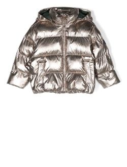 metallic padded jacket