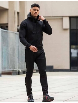Men's Tracksuit 2 Piece Hoodie Sweatsuit Sets Casual Jogging Athletic Suits