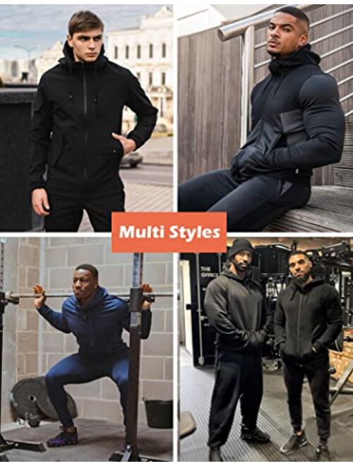 COOFANDY Men's Tracksuits 2 Piece Full Zip Hooded Sweatsuits Athletic Jogging Suit Sets with Pockets