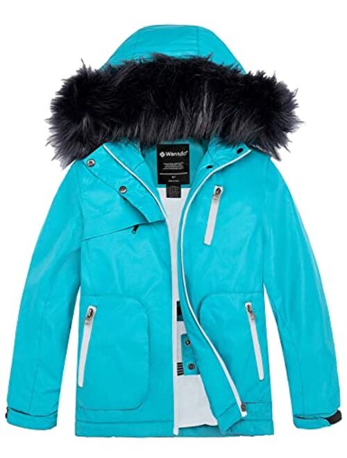 Wantdo Girl's Warm Snow Coat Waterproof Ski Jacket Windproof Winter Parka Insulated Fleece Rain Jackets